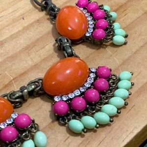NEW BOHO Orange/Pink FESTIVAL Lightweight NECKLACE 475